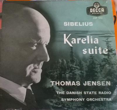 7inch Record SIBELIUS, THE DANISH STATE RADIO SY - Karelia Suite DFE542 Decca 1959 UK Classical Used
