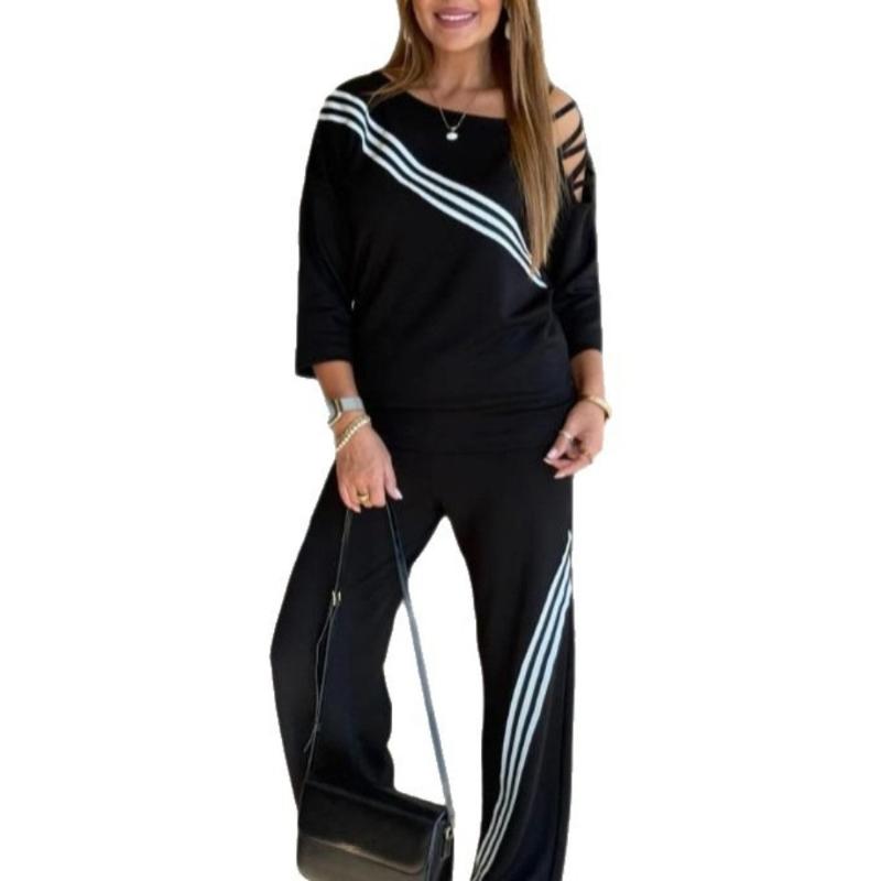 

2026 Women s Sports and Leisure Ribbed Sports Set 3XL чорний