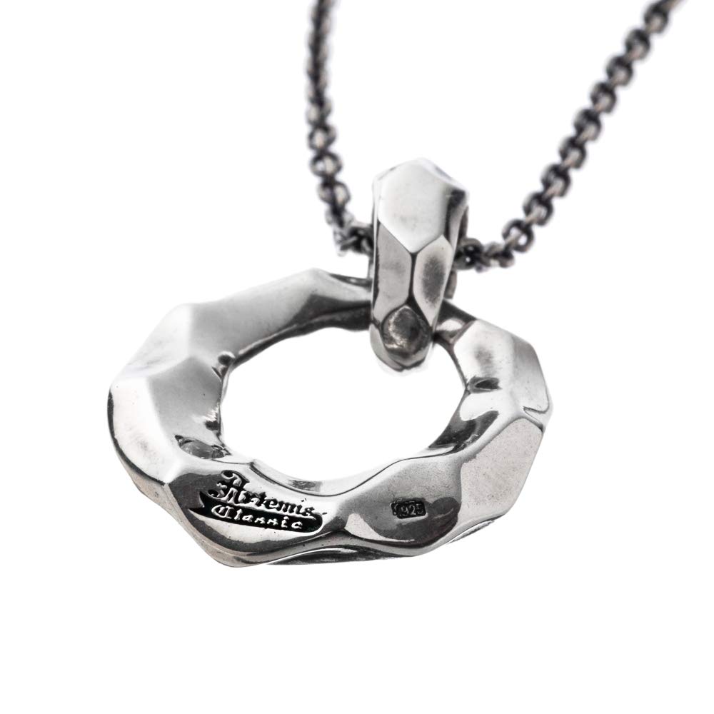 Artemis Classic Textured Ring Pendant (acp0334) - Men's Silver Accessory, Brand Jewelry, 925 Sterling Silver