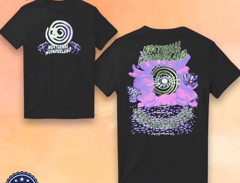 Nocturnal Wonderland Wetlands Rhythm Lineup Merch 2025T Shirt M