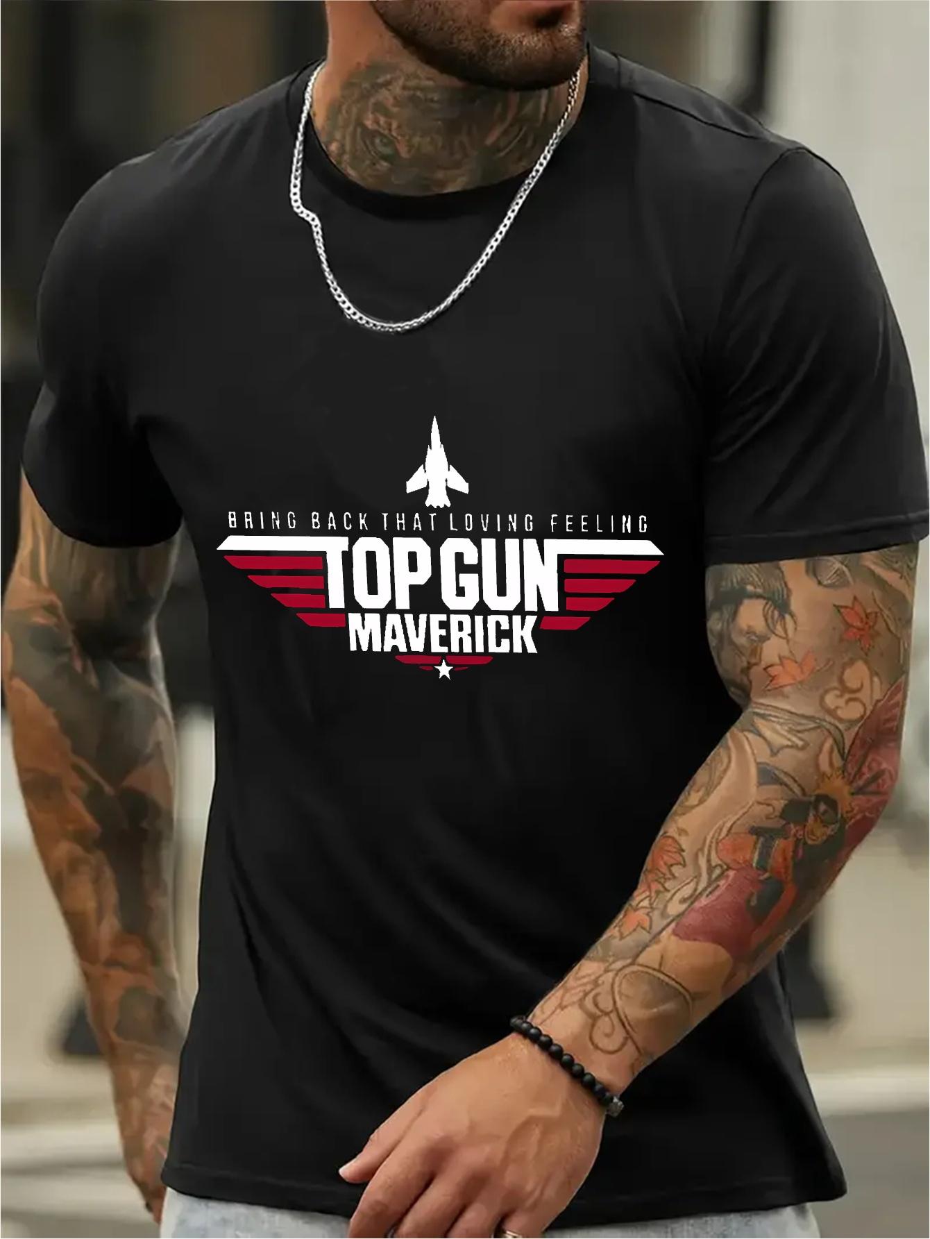 6911 Cotton Blend T-shirt - Military-Inspired TOP GUN MAVERICK Graphic Print L