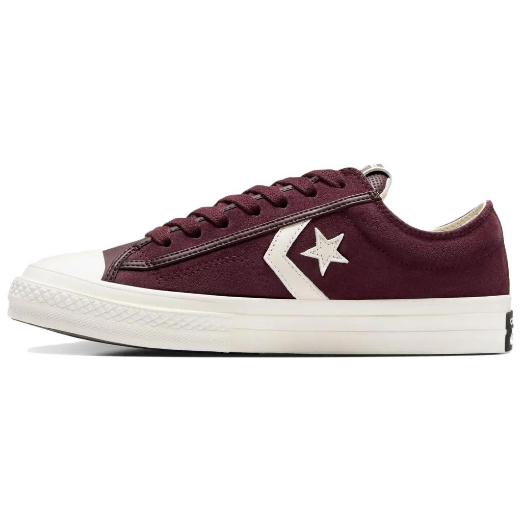 Converse Star Player 76 Suede Low Bloodstone Unisex Sneakers Red Egret Black A11532C