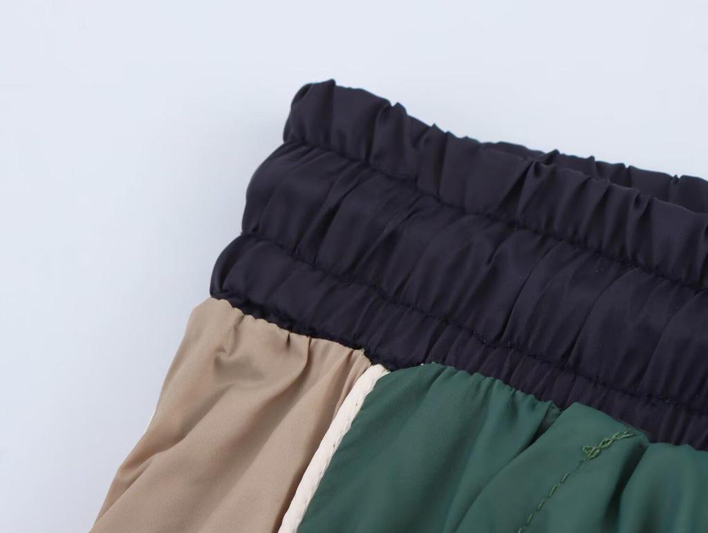 Spring 2025 Women's Color Block Trim Jacket & Long Pants Set - European & American Style Fashion