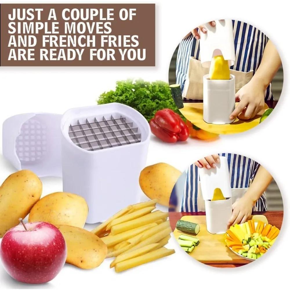 French Fries Potato Dicer Natural Fast Slicer Vegetable Dicer Chopper Vegetable Slicer French Fries Cutter Kitchen Tool 1pc