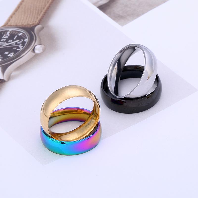 Módní šarm Šperky Trendy Romantický milenec Titanium Steel Pár Zásnubní prsten Dárek pro milence
