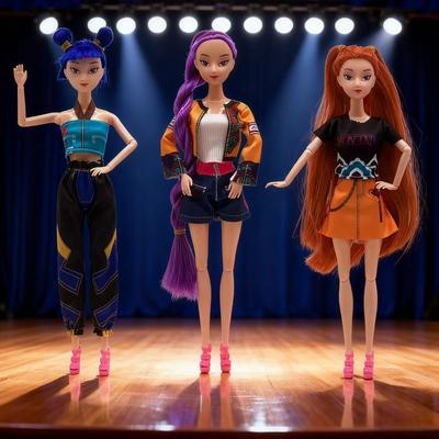 30cm K-Pop Demon Hunters Anime Kpop Girl Group Cartoon Rumi Zoey Mira Action Figures Vinyl Figurines Model Dolls Girls Xmas Gift