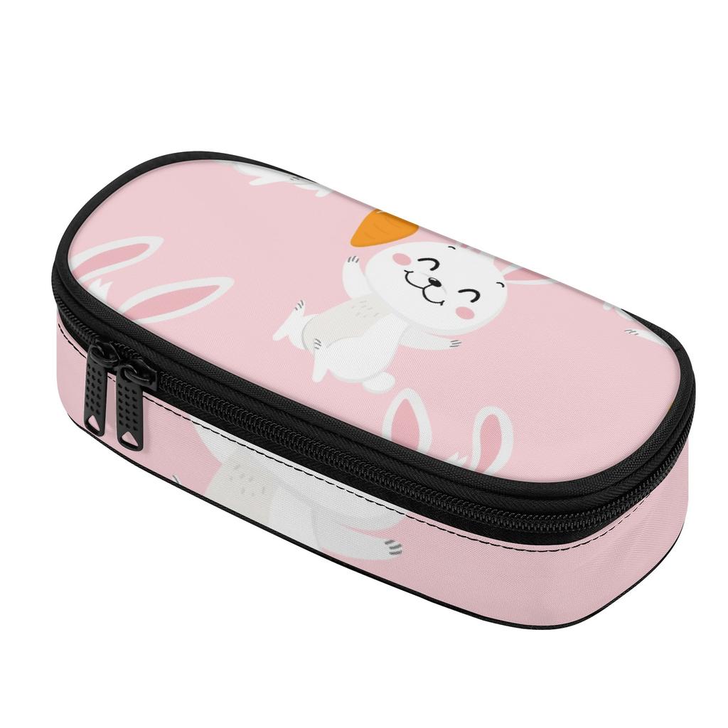 School Pencil Case Neat Design Strong Polyester Fabric Smooth Zipper with Mesh Pocket Removable Divider and Pen Slots for Students