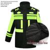 Reflective Rainproof Winter Coat with Thick Inner Liner for Traffic Duty and Cold Protection