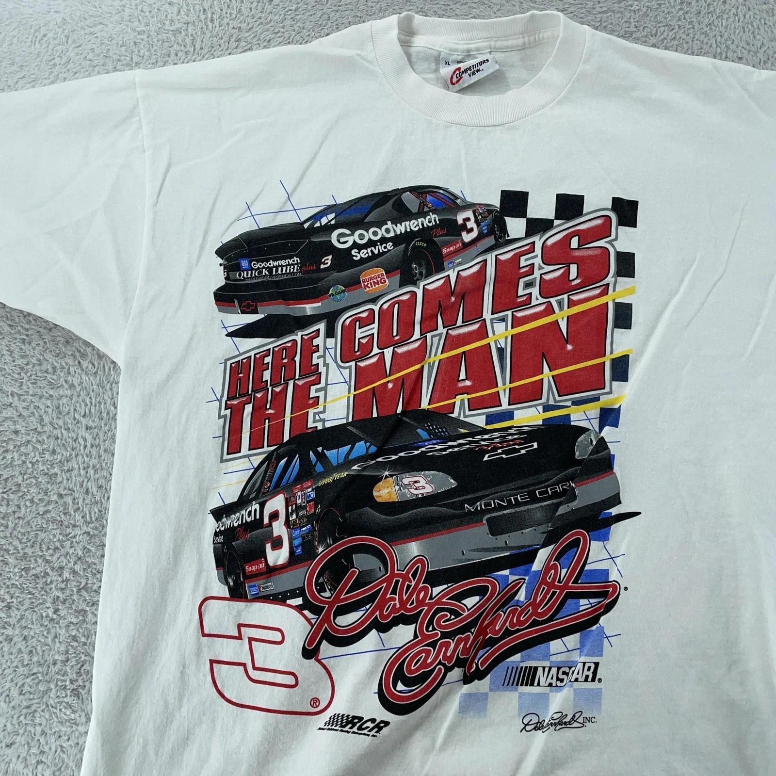 

Vintage Dale Earnhardt Here Comes The Man Shirt XL NASCAR Racing Goodwrench 90s S