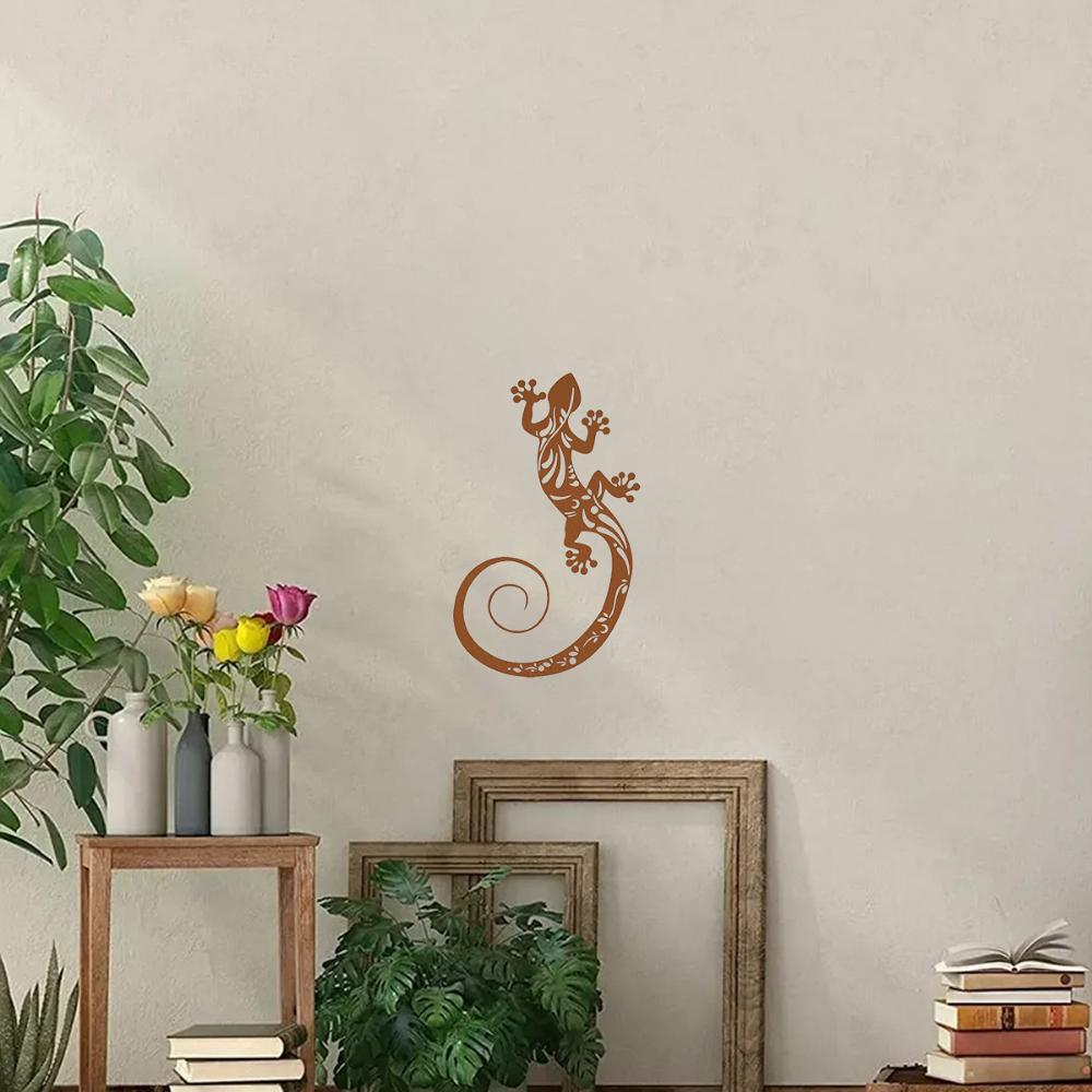 2D Lizard Metal Wall Art Home Decor Living Room Metal Lizard Wall Art Bedroom Office Decorative Home Decor 2D Lizard Hanging Art