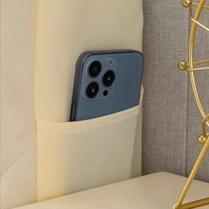All-inclusive Plush Quilted Headboard Cover Thick Velvet Bed Head Cover Bed Backrest Dustproof Soft Bedside Protector Cover