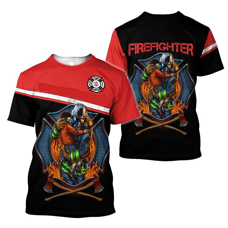 

Пожарный Графический Печатный Летние Мужские Футболки С О-Образным Вырезом Повседневный Пуловер Оверсайз Модная Уличная Одежда Для Мужчин 2XL