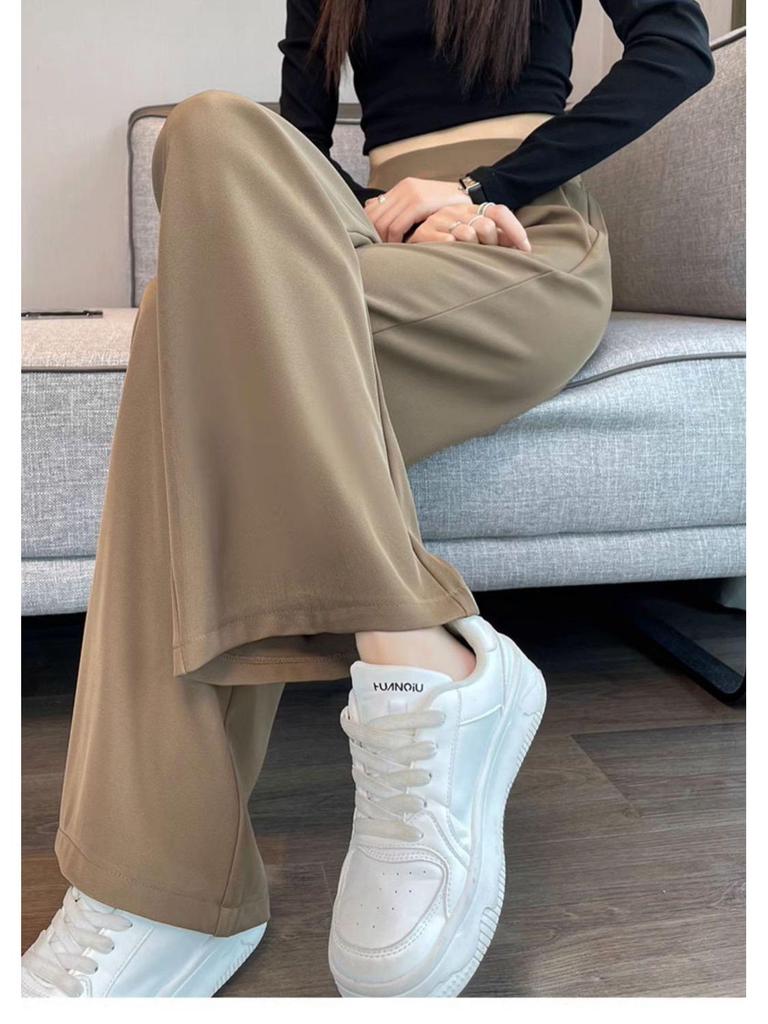 Ice Silk Women's Wide-Leg and Narrow Straight-Leg Pants - New Spring/Autumn Collection