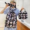 School bag new fashion nylon school bag for primary and secondary school students to reduce the burden, large capacity three-piece set