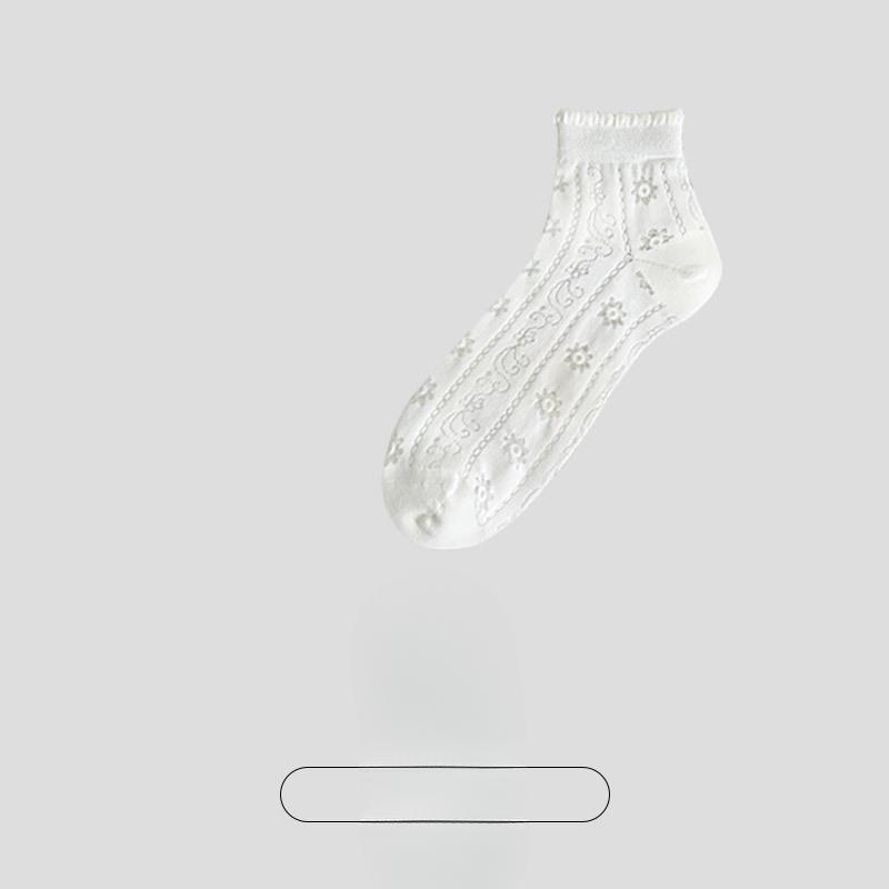 

Женские летние тонкие повседневные носки из хлопка с сеткой всех видов 1 pair белый