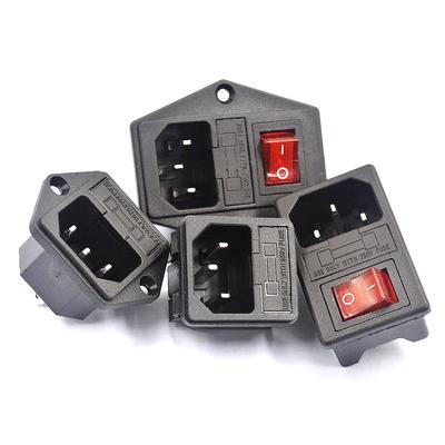 AC-Karte C13 Steckdose mit Schalter für Lichtleiste und Sicherungshalter