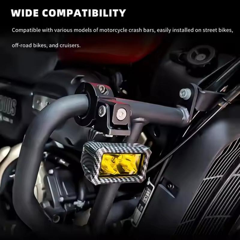 Universal Aluminum Motorcycle Headlight Brackets Spacer Included Upgrades Suitable for Most Bike Model for Night Riding