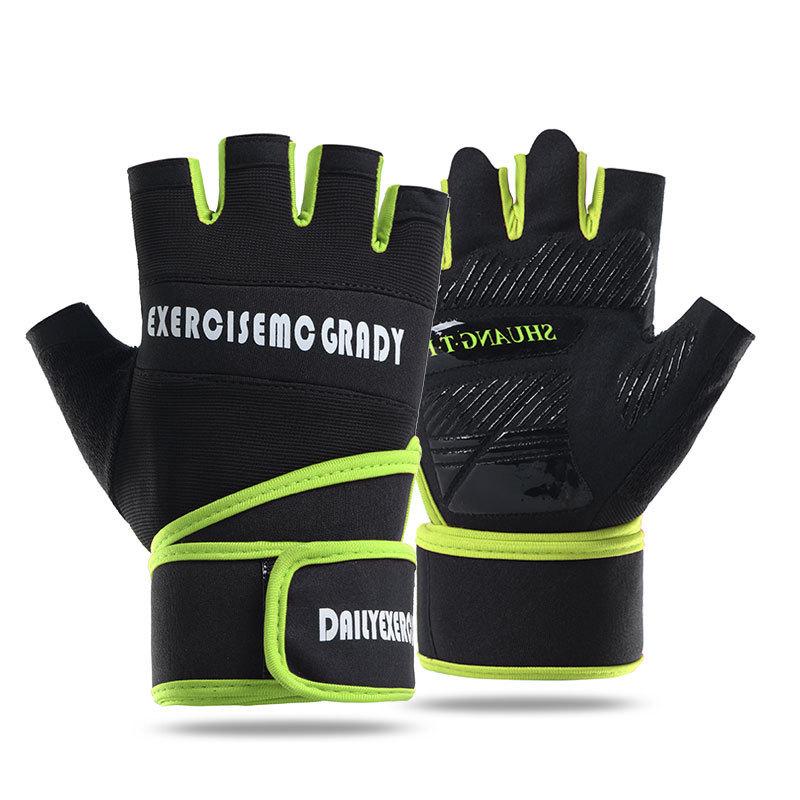 Breathable Half Finger Protective Dumbbell Weightlifting Exercise Outdoor Cycling Mountaineering Upgrade Anti Slip and Wear Resistant