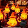 Halloween Stake Lights Outdoor Solar Halloween Solar Stake Lights Orange Garden Decorations Pathway Ground Insert Display Stand