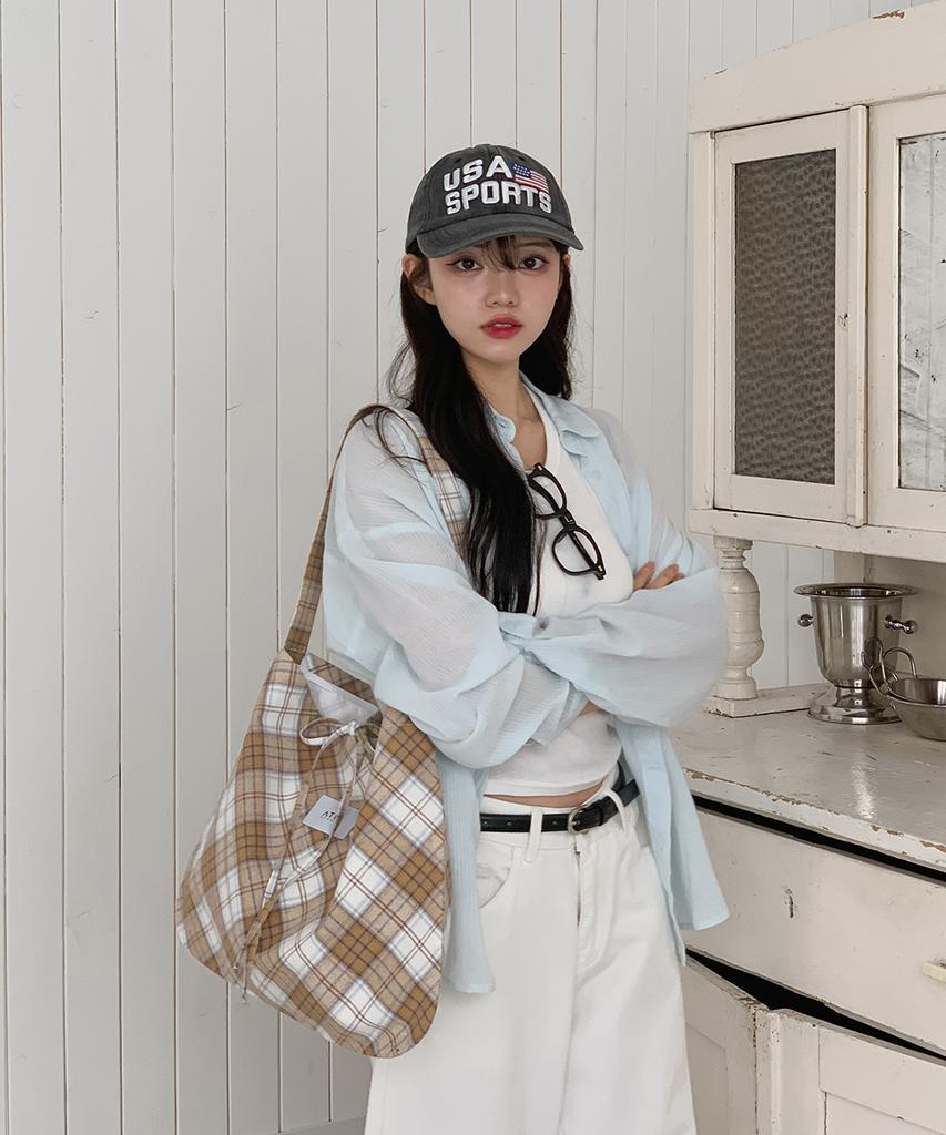 Atil Studio Cozy Check Shoulder Bag _[Butterscotch]