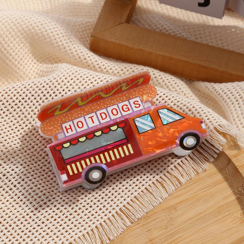 

1 шт. Установка собачьего прилавка, вагон-ресторан, зажим-краб, персонализированный креативный автомобиль, зажим-акула, аксессуар для волос, заколка для волос