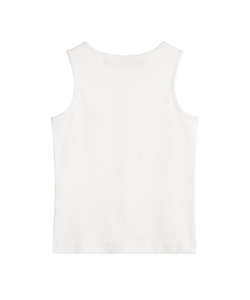 REST&RECREATION Sleeveless Cardigan - White