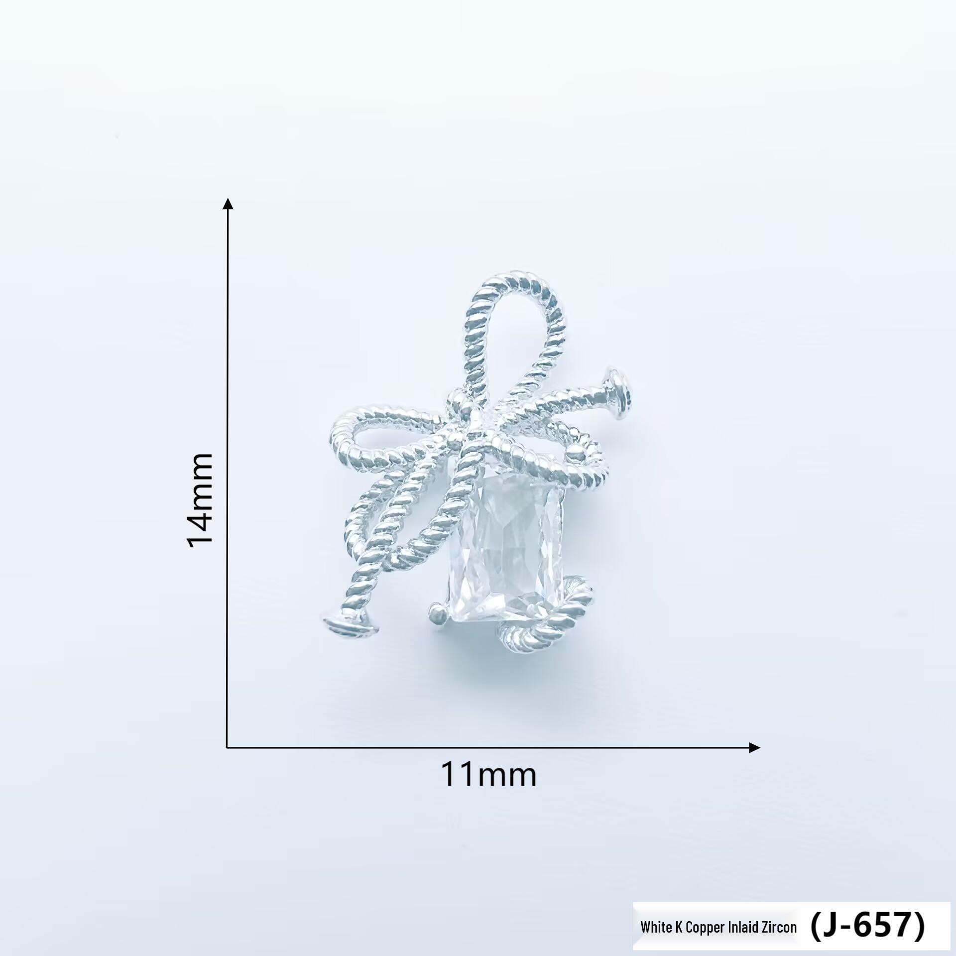 Butterfly & Heart Rhinestone Nail Art Chain - Wearable Accessories with Bow Tie & Zirconia Ornaments