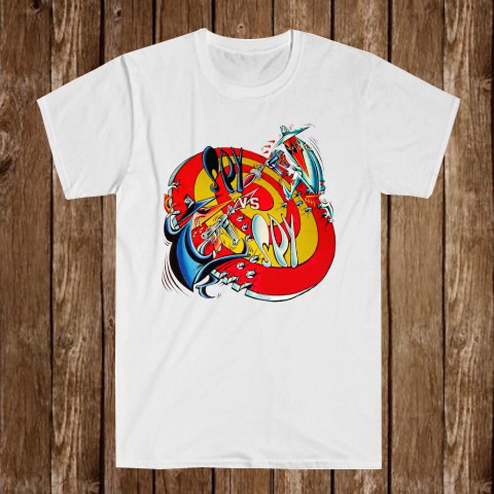 Spy vs Spy Megazine Movie Cartoon Men s White T-Shirt Size S-5XL Unisex T-Shirt XXXXL