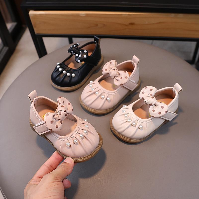 Baby Shoe Autumn New Tenis Children Casual Shoes Soft Sole Toddler Girl Shoes Lovely Leather Walking Shoes Pearl Princess Shoe