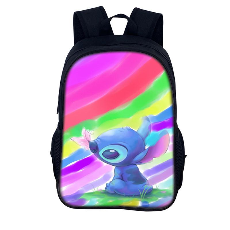 Stitch Kids Backpack With Polyester Material For Daily Use And Storage