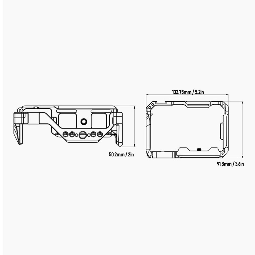 ZV E10 Kamera Aluminium Video Shooting Cage mit Blitzschuhhalterung und Vollkamera-Käfig für Sony ZV E10 Kamera Gehäuse Rig Käfig, Rig, 1/4" 3/8" Gewinde,
