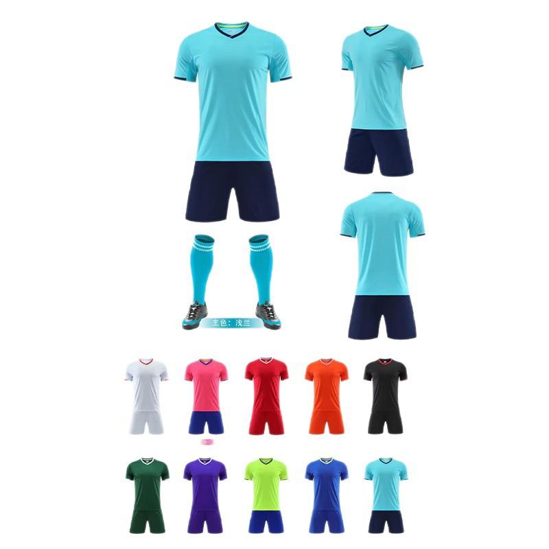 Fußballtrikot-Sets, Sportwettkampf-Trainings-Teamuniformen für Herren und Damen, Uniformen für Erwachsene und Kinder, dünne atmungsaktive Fußballtrikots