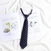 Black Tie Japanese Academy Style No-Iron Shirt with Decorative Bow Tie - Women DK Hand-Knit Grey Stripe for Men