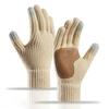 New Korean Knitted Warm Gloves for Unisex Touch Screen Outdoor Cycling Skiing Warm Versatile Full Finger Gloves for Daily Use