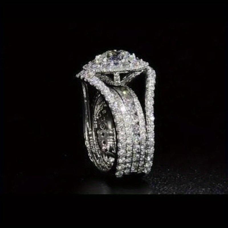 1Pc Fashion Exquisite Fashion Synthetic Zircon Square Ring, Engagement and Proposal Ring