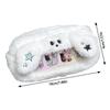 Winter Cute Fluffy White Dog Cat Pencil Case Comfortable Transparent Window Pen Bag Girls Stationery Organizer School Supplies