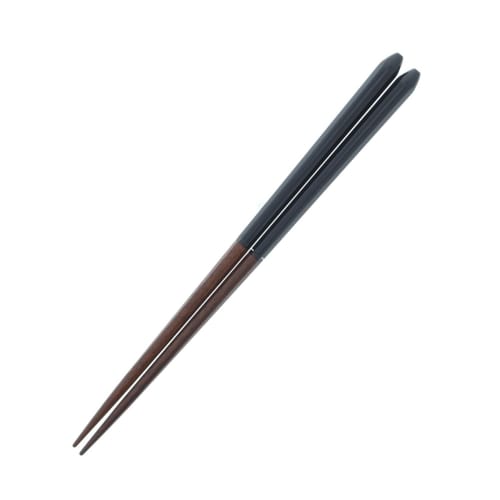 Ishida Japanese-made Pocket Chopsticks, Portable, Natural Wood, Lacquered, Black, Dimensions: 23.0cm (14cm when carried) x 1.6cm x 0.8cm