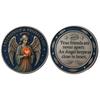 Friendship Protection Angel Souvenir Coin Metal Carving Guardian Angel Collectible Coin Round Badge Home Decoration Friends Gift