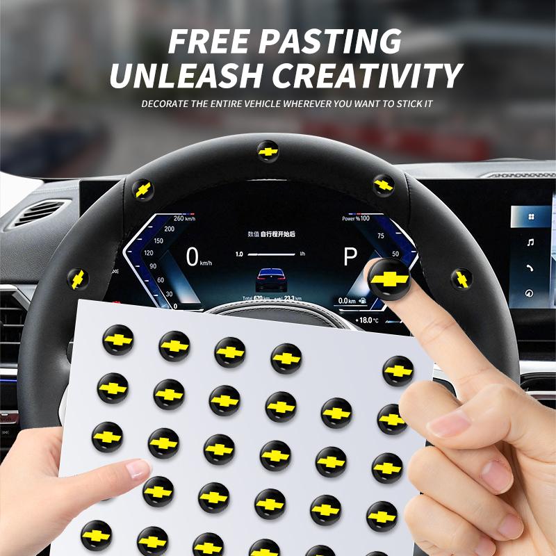 New 3D Car Interior Decorative Stickers Key Badge Steering Wheel For Chevrolet Colorado