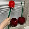 Cherry toilet brush, household long handle soft bristle toilet brush, daily necessities, creative clean brush,toilet brush