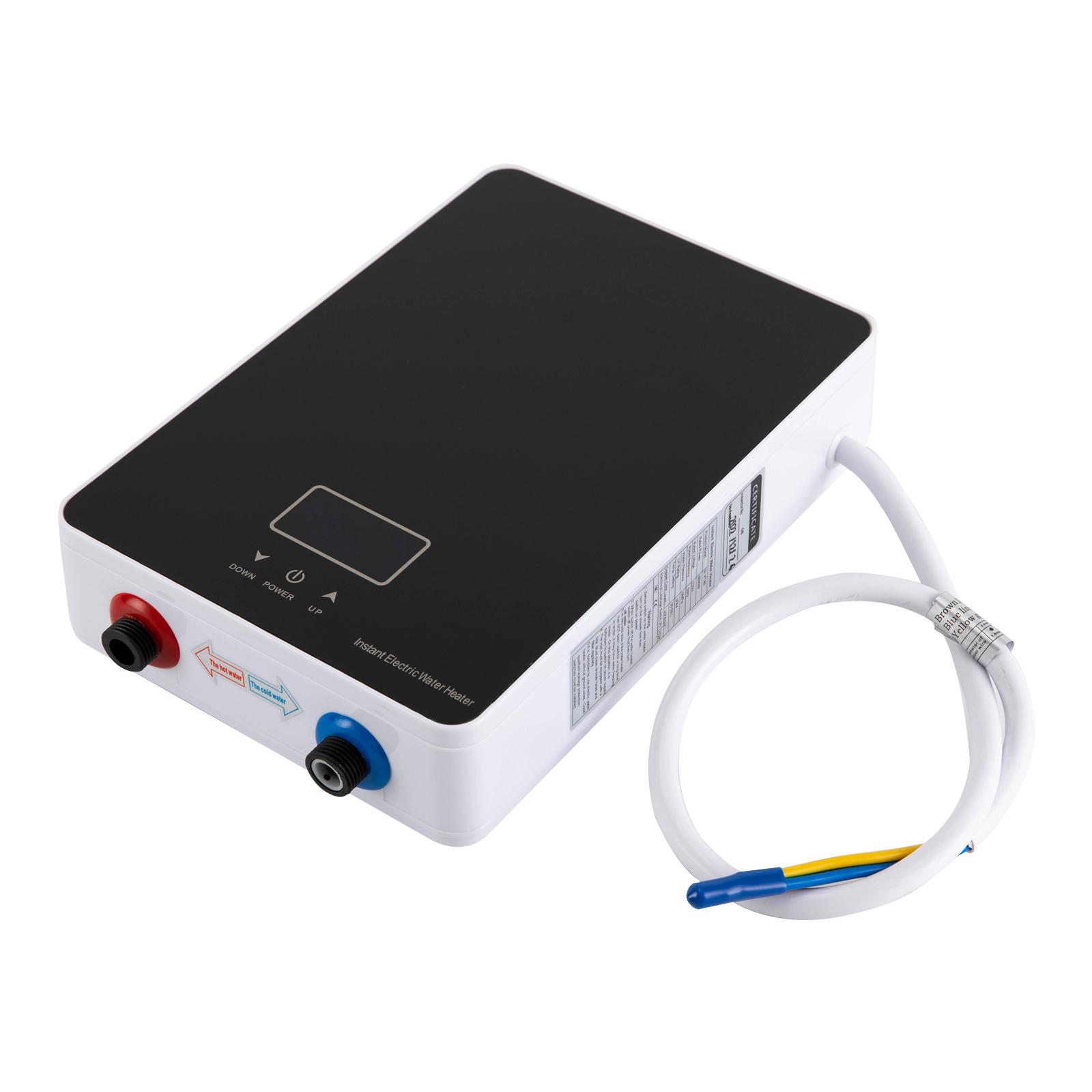 

6000 Вт SL-X1-60 Міні проточний водонагрівач із захистом від протікання, мікрокомп ютерний тип, чорний миттєвий водонагрівач чорний