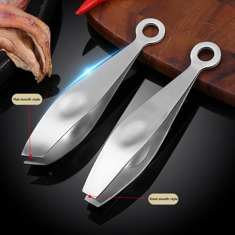 304 Stainless Steel Hair Removal Clip Quick Hair Removal Creative Kitchen Household Fishbone Clip Pig Hair Duck Hair Clip