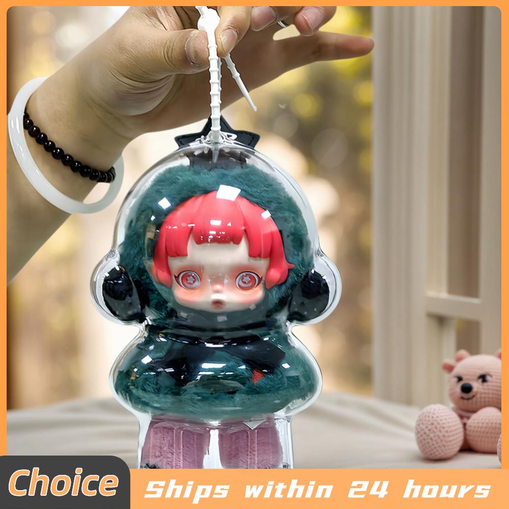 Transparent Plastic Organizer Box for Skull Panda Winter Movement for SP Doll Portable Storage Case Display Cover Dust Proof
