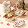 WORTHBUY Multi-Layer 304 Stainless Steel Bento Lunch Box For Kids Student School Portable Leak-proof Food Contianer With Spoon