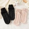 New Women's Slouch Socks Women Thickened Coral Fleece Warm Indoor Floor Silicone Non-slip Invisible Cotton Boat Socks