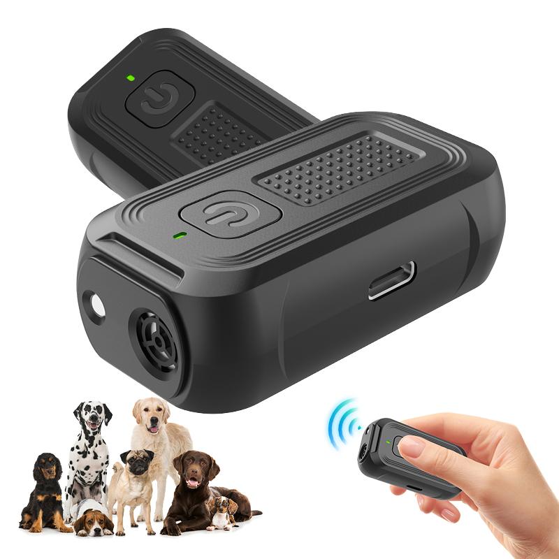 Ultrasonic Dog Deterrent 15-30kHz Sweep Frequency Strobe Light 300mAh Type-C 2H Work Time 4