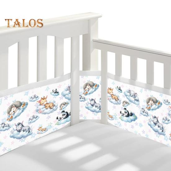 Căptușeală respirabilă pentru pătuț cu curele față-verso, barieră de siguranță din plasă, instalare ușoară, protecție pentru membre, bară de protecție pentru pătuț