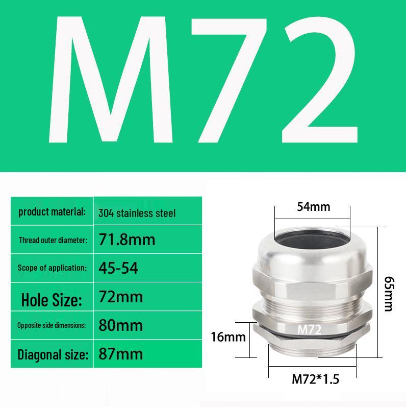 M Series Waterproof Stainless Steel Explosion-Proof Cable Gland and Sealing Connector