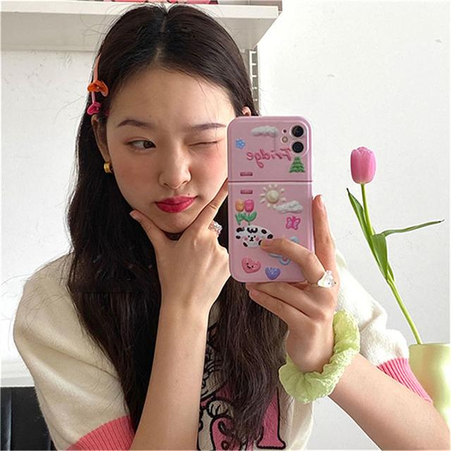 

Ins Корея милый мультфильм холодильник Синди браслет розовый чехол для телефона для Iphone 13 12 11 Pro Xs Max X Xr противоударная мягкая задняя крышка For iPhone 13ProMax