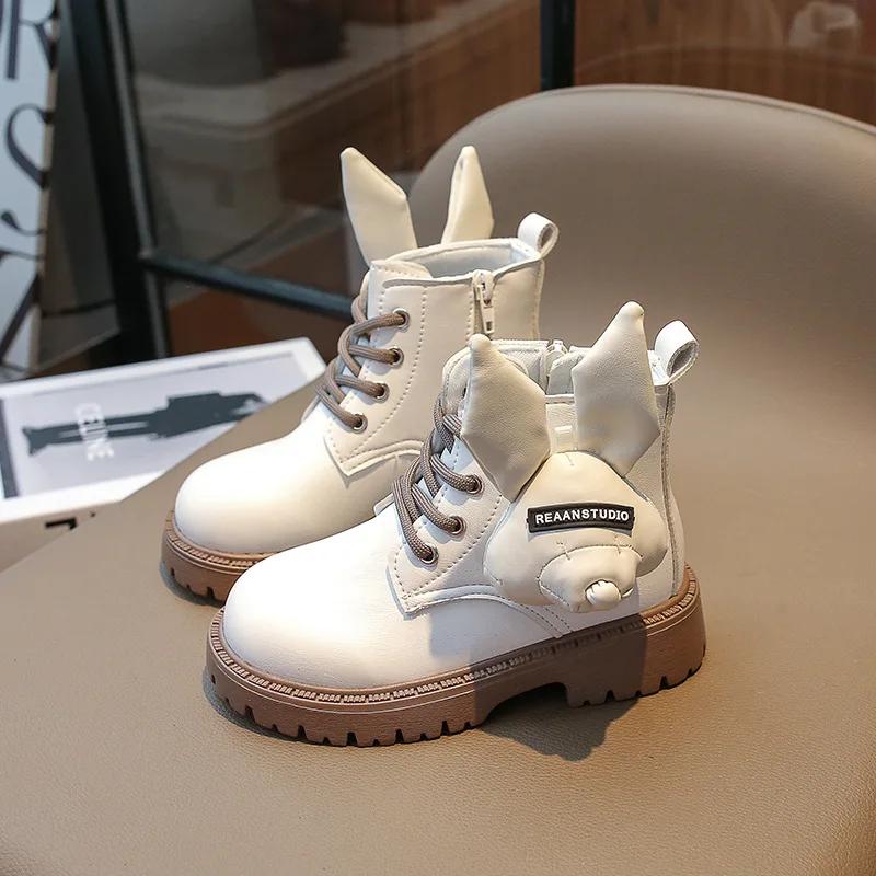 Zapatos Niña Girls' Shoes 2024 Winter New Fashion Girls' Boots Cute All Match Ankle Boots Casual Boys' Kids Shoes Women's Boots